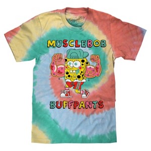 Tee Luv Musclebob Buffpants Spongebob Tie Dye T-Shirt - 1 of 3