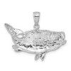 Black Bow Jewelry 14k White Gold Largemouth Bass Pendant - 3 of 4