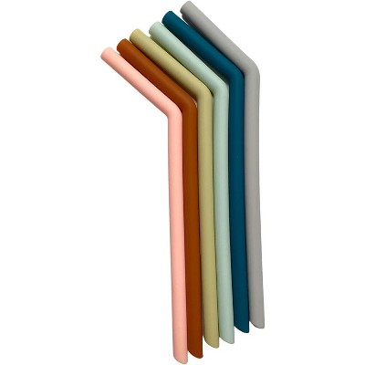 Simka Rose Silicone Straws 6Pk