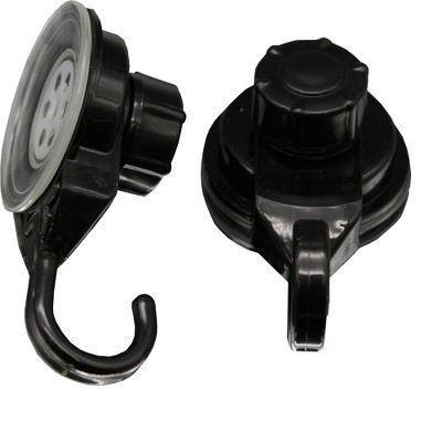 Evideco French Home Goods Set of 2 Strong Hold Vacuum Suction Cup Hooks for Shower & Kitchen – Perfect for Loofah, Towels & More