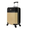 Anne Klein Molded 20" Metal Plate Logo Hardside Carry-On Printed Adult Hardside Fashion Rolling Luggage - 2 of 4