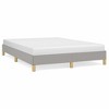 vidaXL Bed Frame Light Gray 59.8 in.x79.9 in. Queen Fabric - 2 of 4