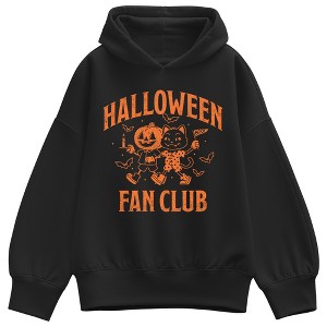Women's Instant Message Halloween Fan Club Oversized Fleece Hoodie