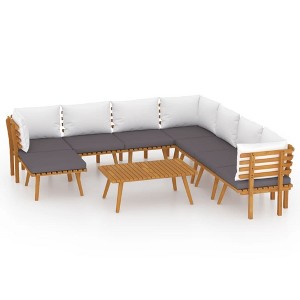 vidaXL Patio Lounge Set Sectional Sofa Set with Cushions Solid Wood Acacia - 1 of 4