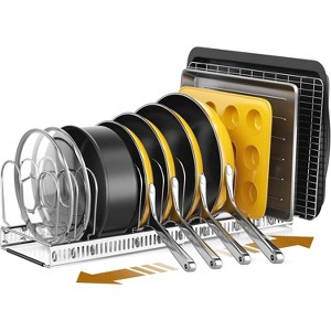 Organizer under Cabinet 12 Adjustable Dividers Storage for Cookie Sheets, Cutting Boards & Lid Cookware - 1 of 4