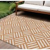 Orange And Ivory Geometric Washable Indoor Outdoor Area Rug - 2 of 4