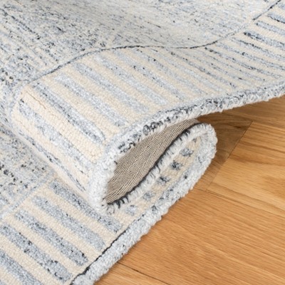 Gray Hand-Tufted Wool and Synthetic 6' x 9' Area Rug
