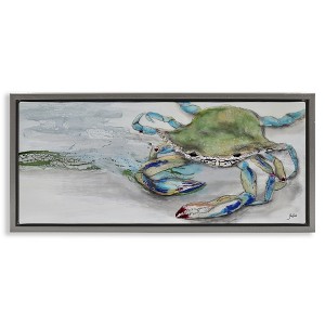 Stupell Industries Vivid Crab on Beach Shoreline, 25" x 11" - 1 of 4