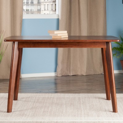 Winsome Shaye Walnut Solid Wood Mid-Century Modern Dining Table