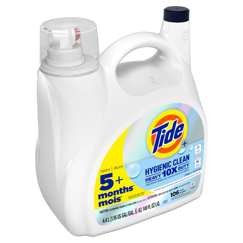 Tide Free & Gentle High Efficiency Hygienic Clean Heavy Duty Laundry Detergent Liquid Soap, 3 of 8