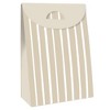 Big Dot of Happiness Tan Stripes - Simple Gift Favor Bags - Party Goodie Boxes - Set of 12 - 3 of 4