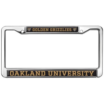 Oakland University Golden Grizzlies Full Size Standard License Plate Metal Frame