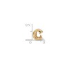 Black Bow Jewelry Letter C Bead Charm in 14k Yellow Gold Plated Sterling Silver - 3 of 4
