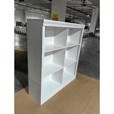 6 Cube Storage Organizer, 3 Tiers Display Shelf, Cubby Bookshelf, Modern Bookcase, Wooden Open Bookshelf for Bedroom, Classroom, Office