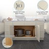 34.5" H Antique Sink Base Cabinet with 2 Doors, Adjustable Shelf, Soft-Close, Plywood & MDF, RTA Kitchen Cabinet - 2 of 4