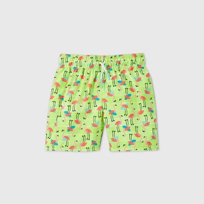 boy flamingo swim trunks