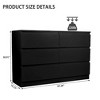 NicBex 6-Drawer Dresser for Bedroom, Modern Storage Cabinet with Entertainment Center Functionality, Chest of Drawers, Dresser for Closet - 4 of 4