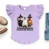 Chick or Treat Halloween Chickens - Flutter Sleeve Graphic T-Shirt - 2 of 4