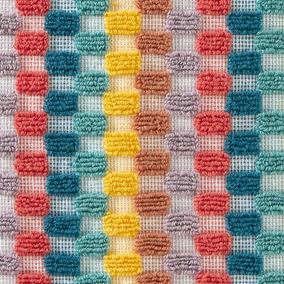 Multicolor Cotton Geometric Dobby Weave Hand Towel Set