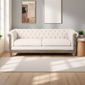 78.75" Rolled-Arm 3-Seater Sofa with Pull-Tab Backrest - 1 of 4