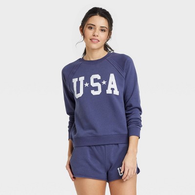 Women's USA Graphic Sweatshirt - Blue