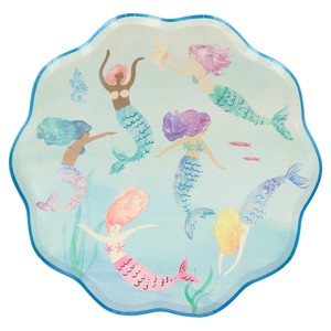 Meri Meri Mermaids Swimming Plates (Pack of 8) - 1 of 4