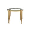 CENGHU 65" Rectangle Glass Dining Table, Tempered Glass Tabletop and Polished Gold Legs, Modern Style Kitchen Table for Home, Kitchen, Dining Room - 3 of 4