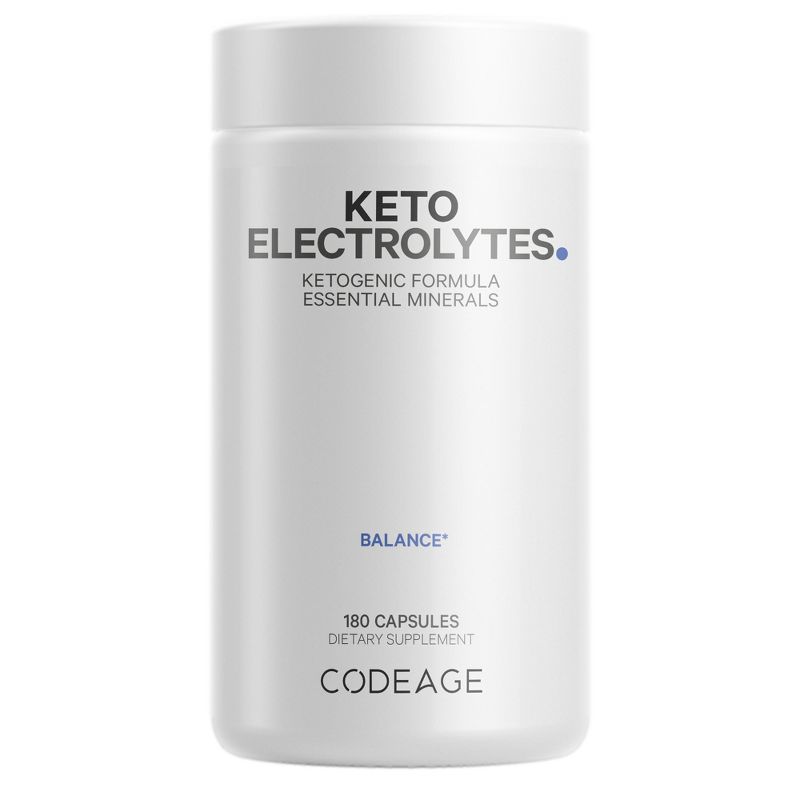 Codeage Keto Electrolytes, Magnesium, Potassium, Calcium, Mineral Salts Supplement -180ct, 1 of 11