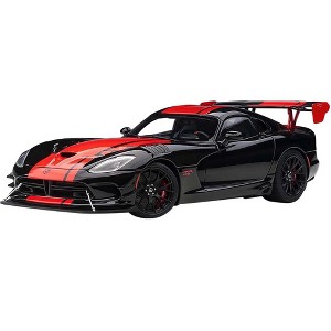 2017 Dodge Viper 1:28 Edition ACR Black with Red Stripes 1/18 Model Car by Autoart - 1 of 4
