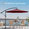 10ft Offset Patio Umbrella, Cantilever Umbrella with Easy Lift & Tilt Adjustment, 8 Ribs Sun umbrella UV Protection for Backyard, Pool, Garden - 3 of 4