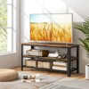 Tangkula Industrial TV Stand Media Entertainment Center with 2-tier Open Storage Shelves & Metal Frame TV Cabinet for TVs up - 2 of 4
