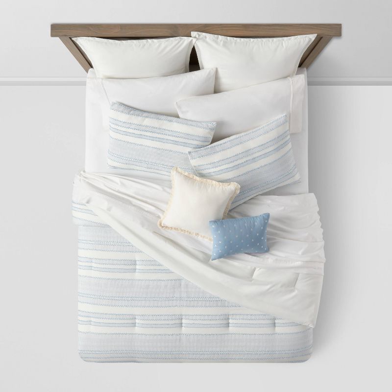8pc Clipped Jacquard Stripe Comforter Bedding Set - Threshold™, 3 of 16