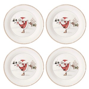 American Atelier Christmas Twig Holiday Dinner Plate, Set of 4, Holiday-Themed Special Occasion Earthenware Multipurpose Dishes ,11 Inch - 1 of 4