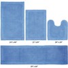Edge Bath Rug 100% Premium Cotton Ultra-Soft Water Absorbent Tufted Solid Reversible 4 Piece Bathroom Rug Set for Machine Washable Bathmat - 2 of 2