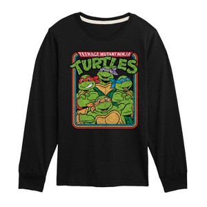 Boys' - Teenage Mutant Ninja Turtles - Retro Group Long Sleeve Graphic T-Shirt - 1 of 4