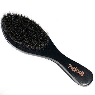 PuffCuff 100% Boar Hairbrush - For Smoothing All Natural & Curly Hair Types - Painless, Soft Bristle for Natural Texture & Protection - 1 Piece