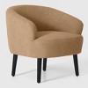 WestinTrends Alexandria 29" Wide Mid Century Modern Faux Shearling Barrel Accent Arm Chair - image 4 of 4