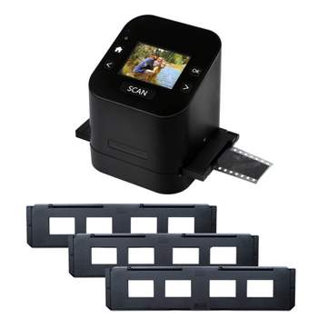 Magnasonic All-In-One 22MP Film & Slide Scanner with 35mm Slide Film Holder, Converts Film & Slides - Black