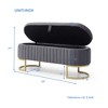 NicBex Storage Ottoman Bench for Bedroom,Modern Storage Bench with Golden Metal Legs,Ottoman for Living Room, Bedroom, Entryway - 3 of 4