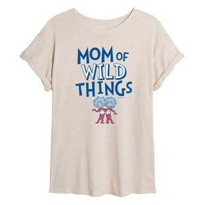 Women's - Dr. Seuss - Mom of Wild Things Oversized Graphic T-Shirt - 1 of 4