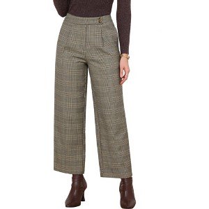 INSPIRE CHIC Women's Work Casual Back Elastic Waist Straight