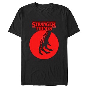 Mens Stranger Things Vecna Red Badge Hand T Shirt - 1 of 4