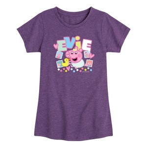 Girls' - Peppa Pig - Evie Photos Short Sleeve Graphic T-Shirt - 1 of 2