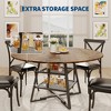 Dinning Room Tables for 4, Round Dining Table Set with Storage, 42 Inch Circle Kitchen Table High Top - 4 of 4
