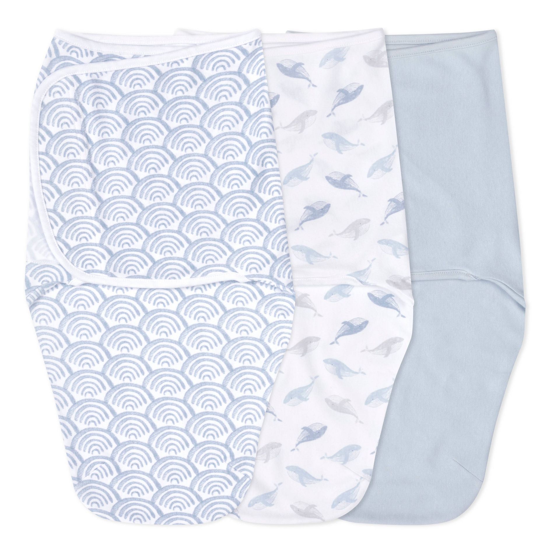 aden + anais essential Easy Swaddle Wrap Quick Change - Zipless - At Sea - 0-3 Months - 3pk