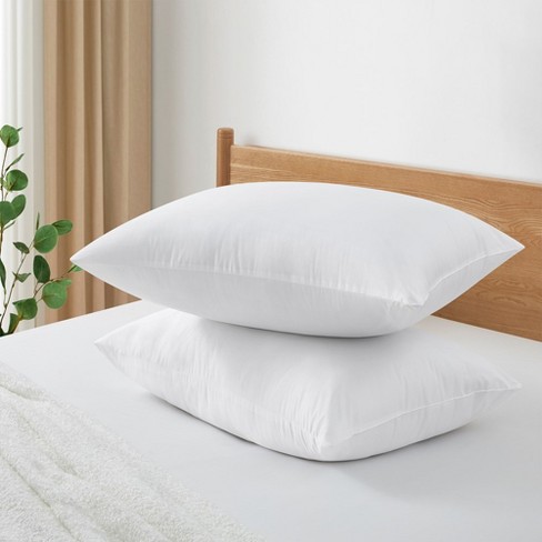 Peace Nest 2 Pack Feather Down Throw Pillow Insert, White, 18 X