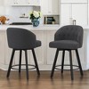 Arceso 26''H Swivel Counter Height Bar Stools with Backs Dining Chair Fabric for Home - 2 of 4