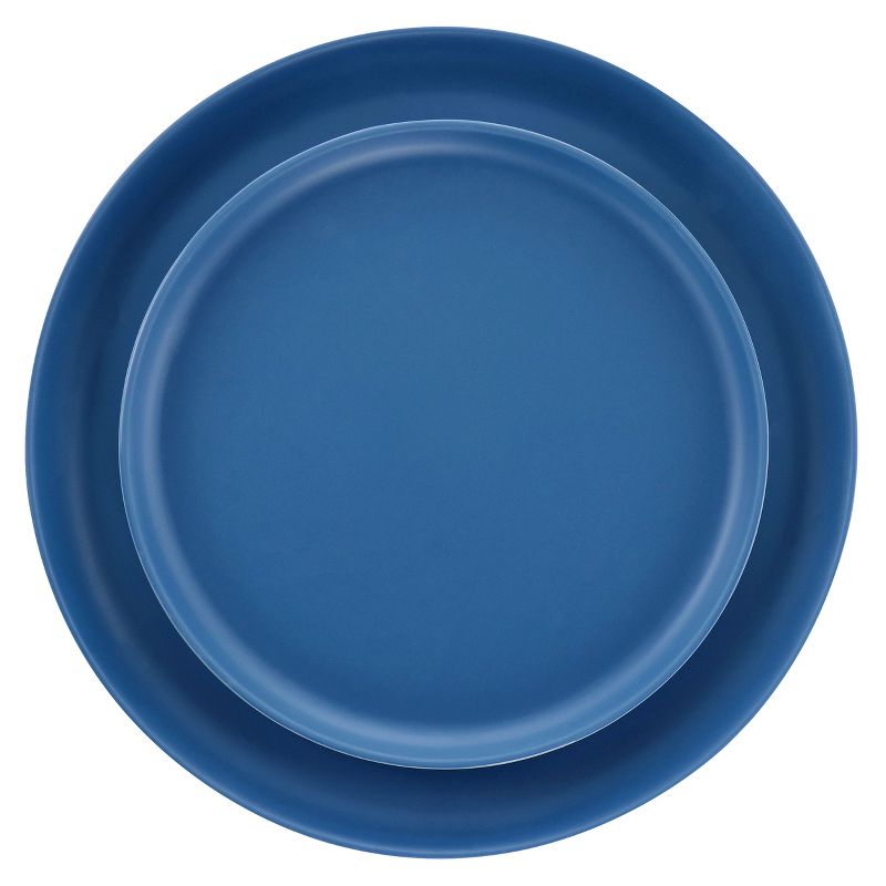 Gibson Home Canyon Crest 12 Piece Round Melamine Dinnerware Set in Blue, 5 of 9