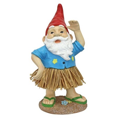 Design Toscano Hawaiian Hank Grass Skirt Gnome Statue - Multicolored