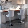 CAVINAS 24.8"-33"Chic Velvet Bar Stools Counter Height,Set of 2,360°Swivel Barstools with Adjustable Lifting,Back Tufted&Matte Silver Frame - 4 of 4